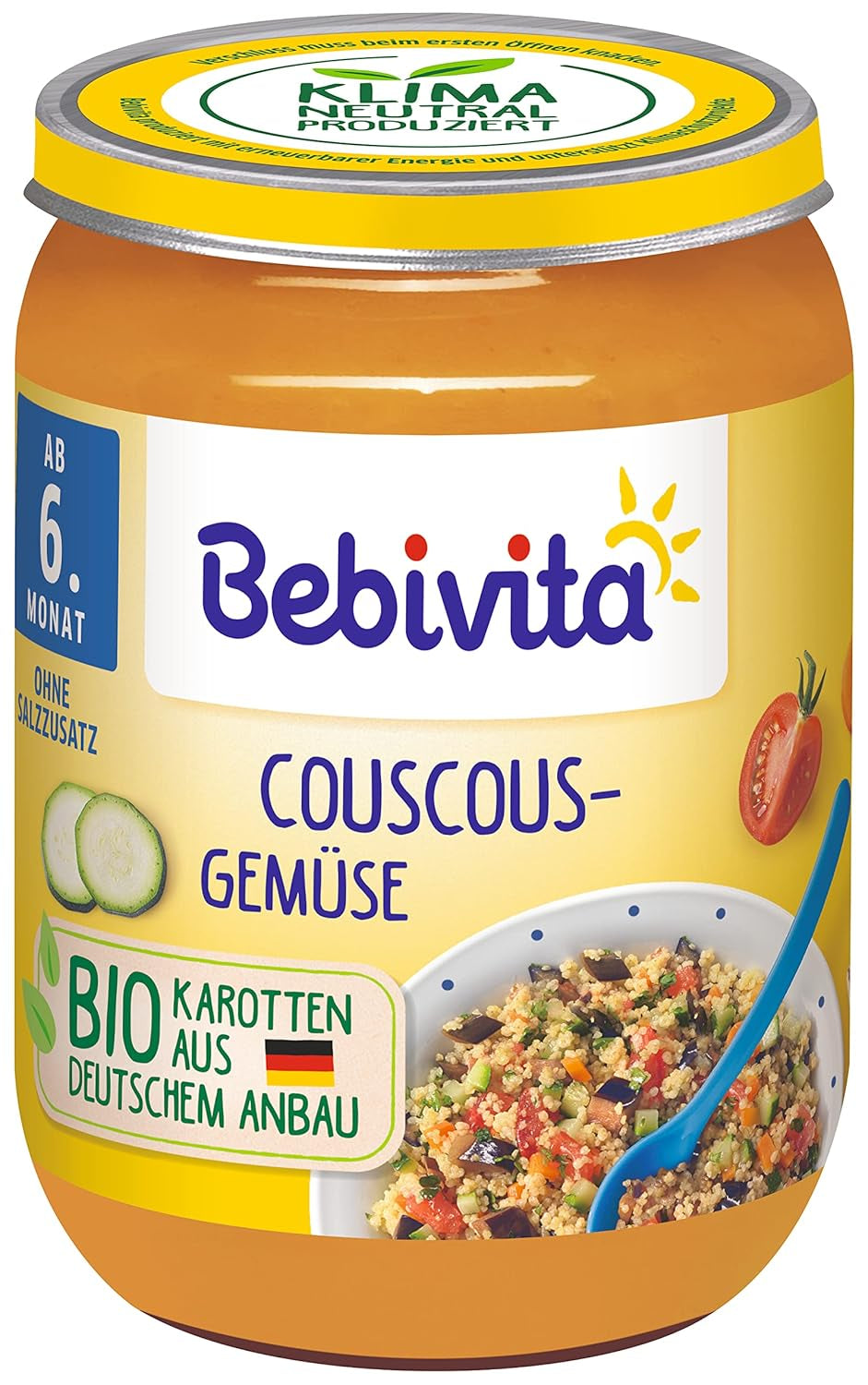 Menus A partir de 6 mois Couscous aux légumes Mère et Enfant Naty Shop 190 grammes Nouvelle recette