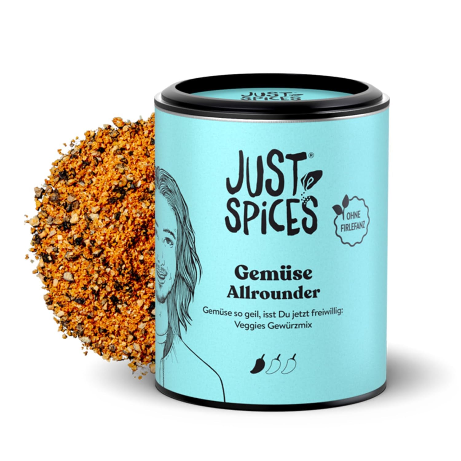 Just Spices Gemüse Allrounder I Jedes Gemüse von Aubergine bis Zucchini lecker würzen I Gewürzdose, 75 g