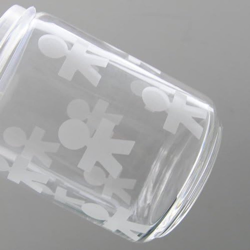 Alessi AKK37 GIROTONDO Pot de cuisine en verre avec impression et couvercle scellé en acier inoxydable, L 21,6 cm, H 10,5 cm Boîtes de conservation alimentaire Naty Shop