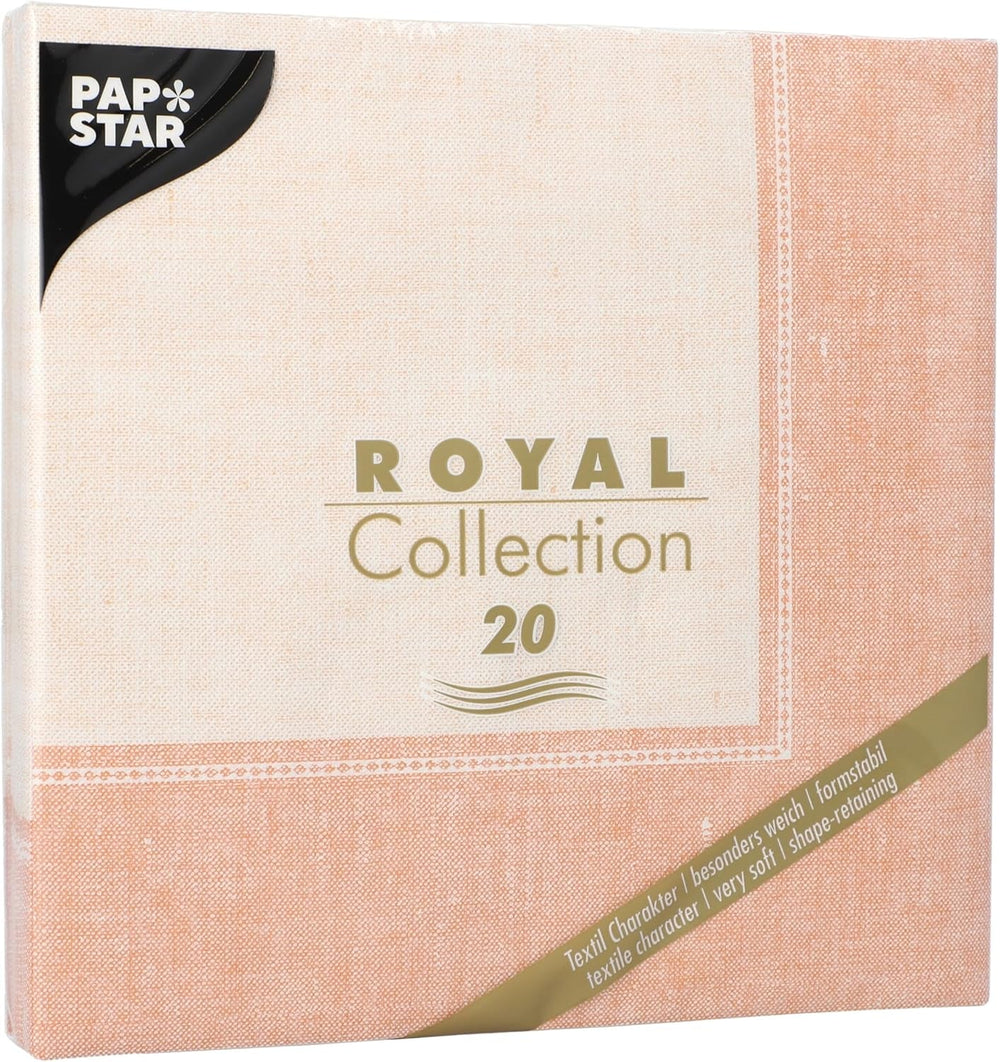PAPSTAR 50 șervețele ROYAL Collection 1/4-fold 40 Cm X 40 Cm Pink Linum