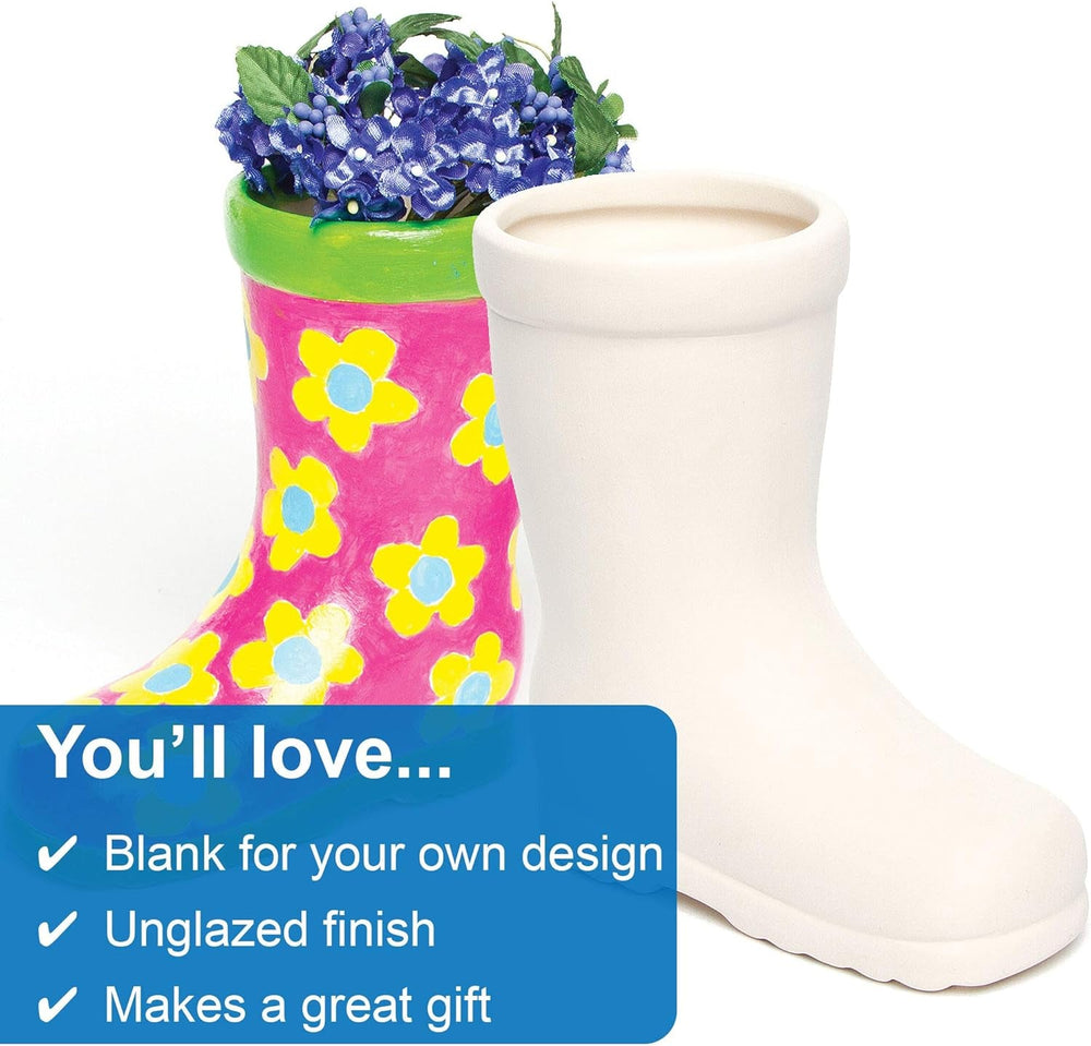 Baker Ross Pots en céramique « Wellies » pour enfants (paquet de 2)