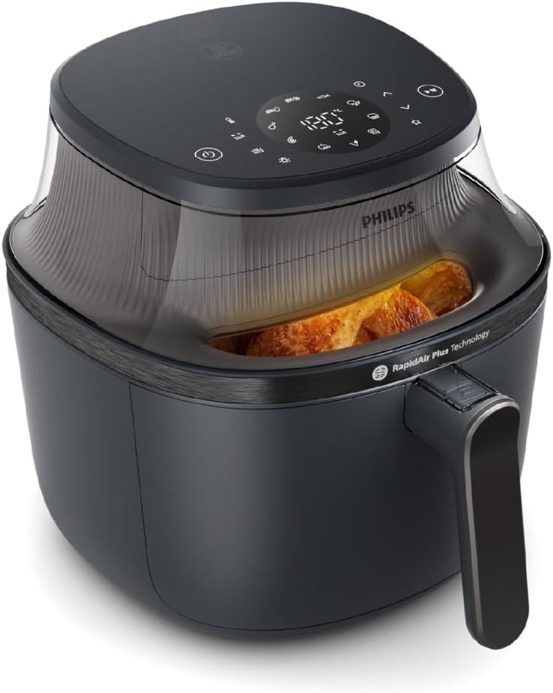 Philips Airfryer 3000 Series 6,2 L, Fenêtre de cuisson, 16 fonctions de cuisson en 1, Technologie Rapidair plus, Élimination des graisses, Application de recettes Homeid Appliances Naty Shop 6,2 L