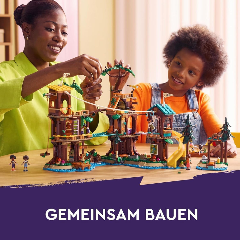 LEGO Friends Tree House At Adventure Camp, set de jeu pour filles et garçons à partir de 8 ans avec 5 figurines et 5 animaux, idée cadeau pour jeux créatifs, jouets de sport, maison de poupée 42631 Sets de construction Besuche den LEGO-Store