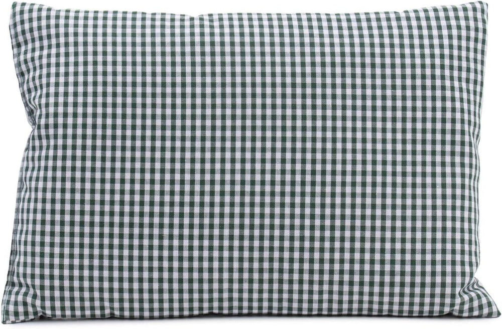 Gözze - Oreiller parfumé aux herbes, remplissage de mélange d'herbes 200G, housse 100% coton, 30 X 20 cm - Plaid Green Naty Shop Oreillers standards