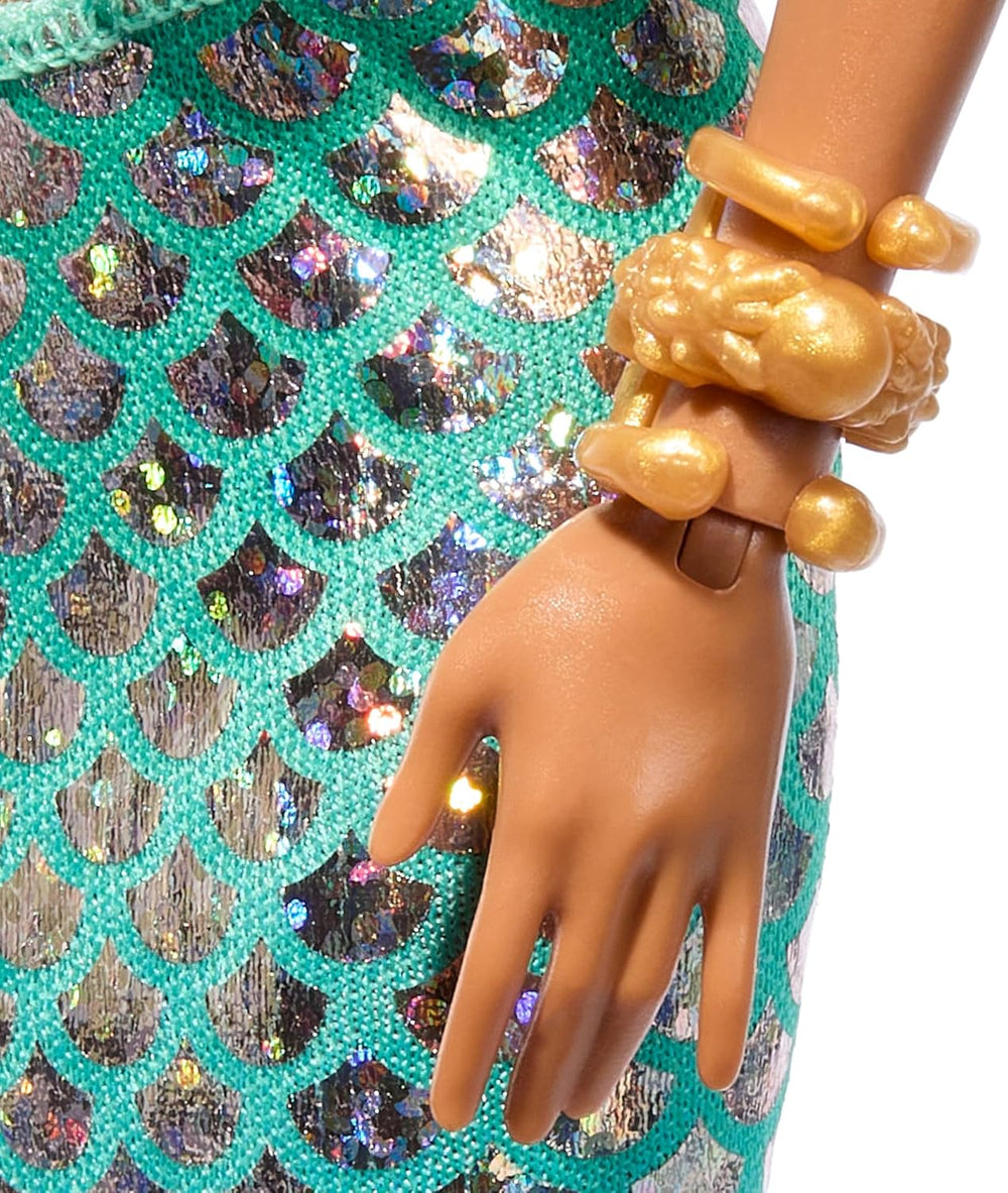 Mattel Disney Ariel La Petite Sirène – Poupée Sirène de luxe avec perles de cheveux et support de poupée pour un jeu et une exposition imaginatifs, pour les enfants de 3 ans et plus, HNF42