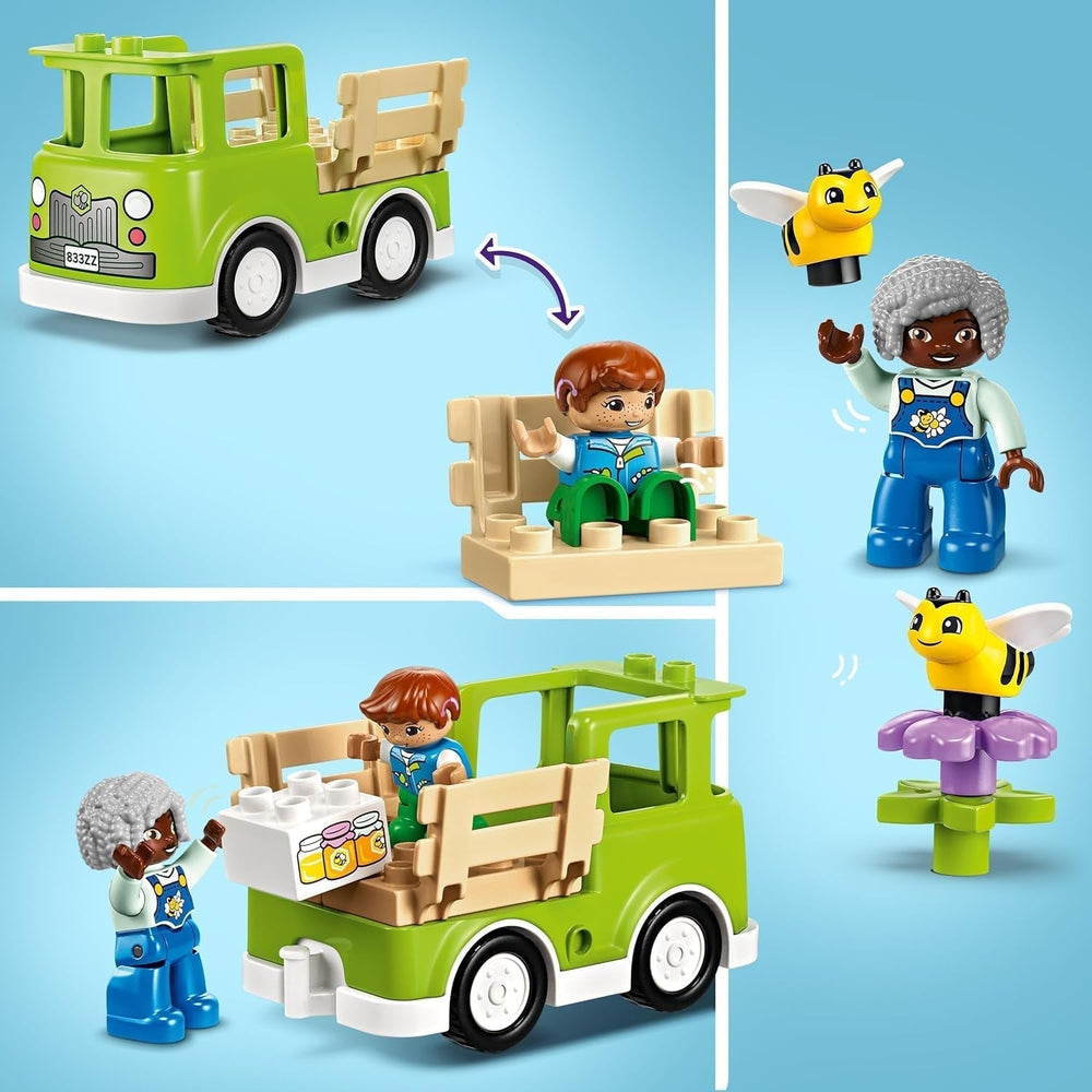 LEGO DUPLO Town L'apiculture et les ruches, jouet éducatif pour les tout-petits avec 2 figurines et un camion mobile, ensemble de construction et de reconstruction, jouet pour les tout-petits à partir de 2 ans 10419 Sets de construction Besuche den LEGO-Store