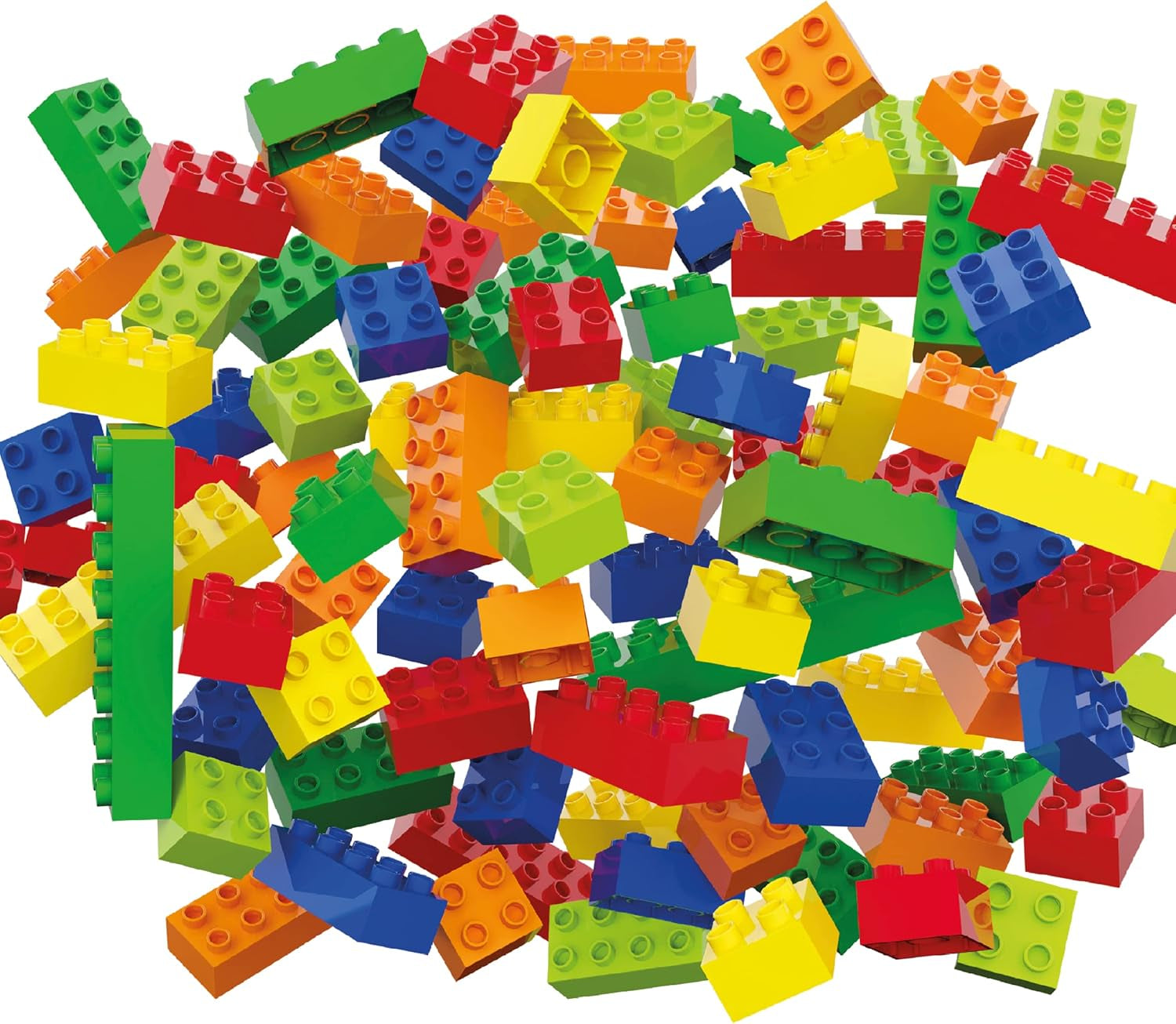 Hubelino #400390 Ensemble de 120 pièces de bausteine, compatible avec les gros bausteinen et autres artisans, fabriqué en Allemagne