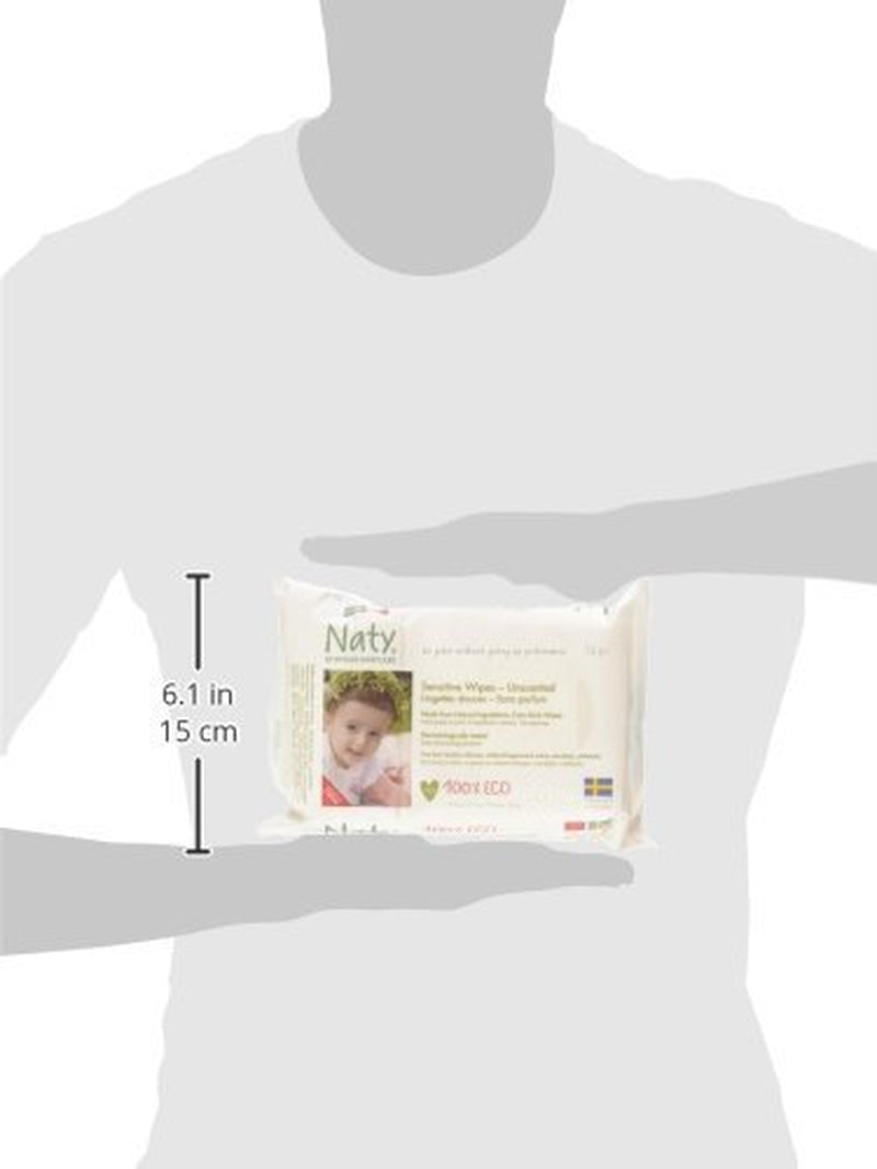 Eco by Naty Baby Care, Lingettes humides bio pour bébé, non parfumées, 56 couches