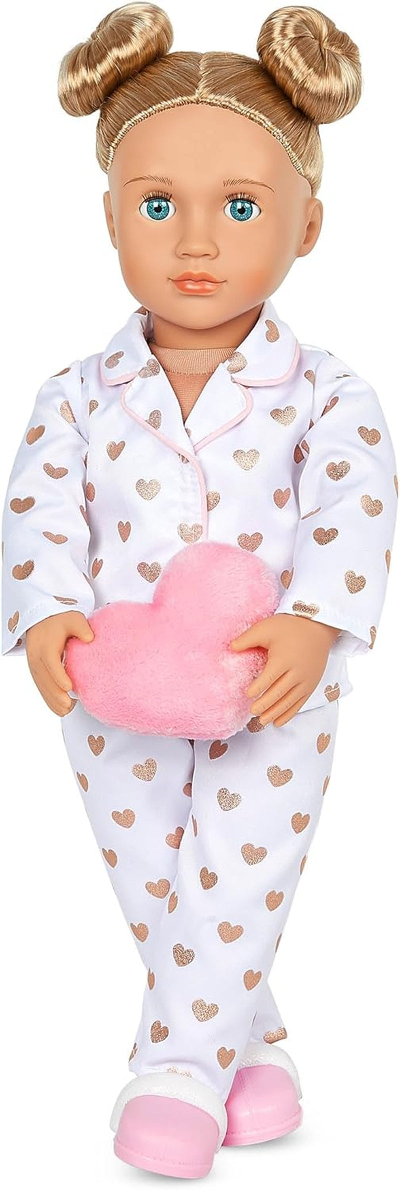 Our Generation - Maria - 46 cm-Puppe - Braune Augen & brünettes Haar - Pyjama-Strampler-Outfit - Elefant Plüschtier - Spielzeug für Kinder ab 3 Jahren