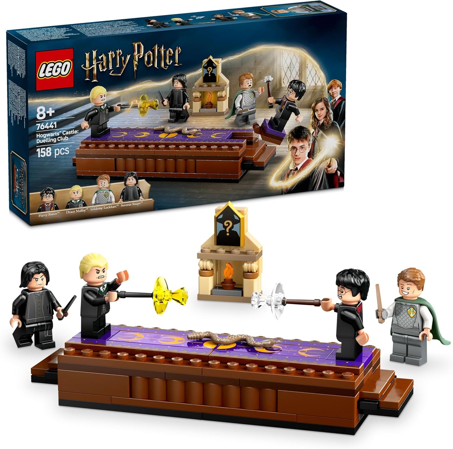LEGO Harry Potter Château de Poudlard : ensemble de construction du club de duel avec 4 figurines incl. Draco Malfoy, Gilderoy Lockhart et Severus Snape, set Avec fonction Pour garçons et filles à partir de 8 ans 76441 Jeux de construction Besuche den LEGO-Store Titre par défaut