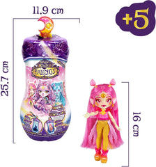 Pixlings Magic Dolls, 4 poupées assorties - 2 neuves - Poupée mode 15 cm - Potions magiques - Jouet de potion secrète (MG101000)