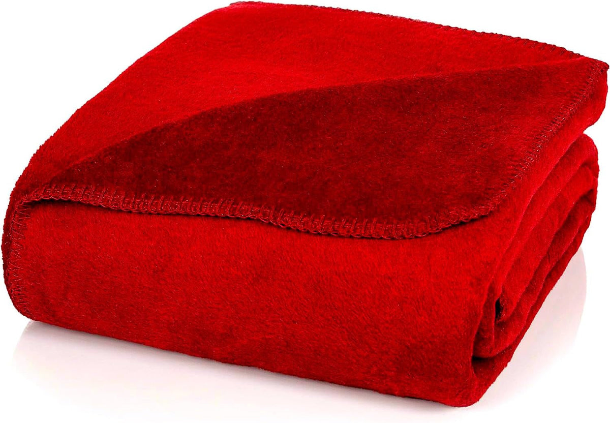 Glart couverture douillette simple couverture rouge bordeaux 130X170 cm canapé, couverture en laine douce et chaude extra moelleuse comme une couverture de canapé couverture de canapé, couverture câline couverture douillette, couverture de canapé en peluche, U1B Lits et couvertures Glart Uni-Bourgogne