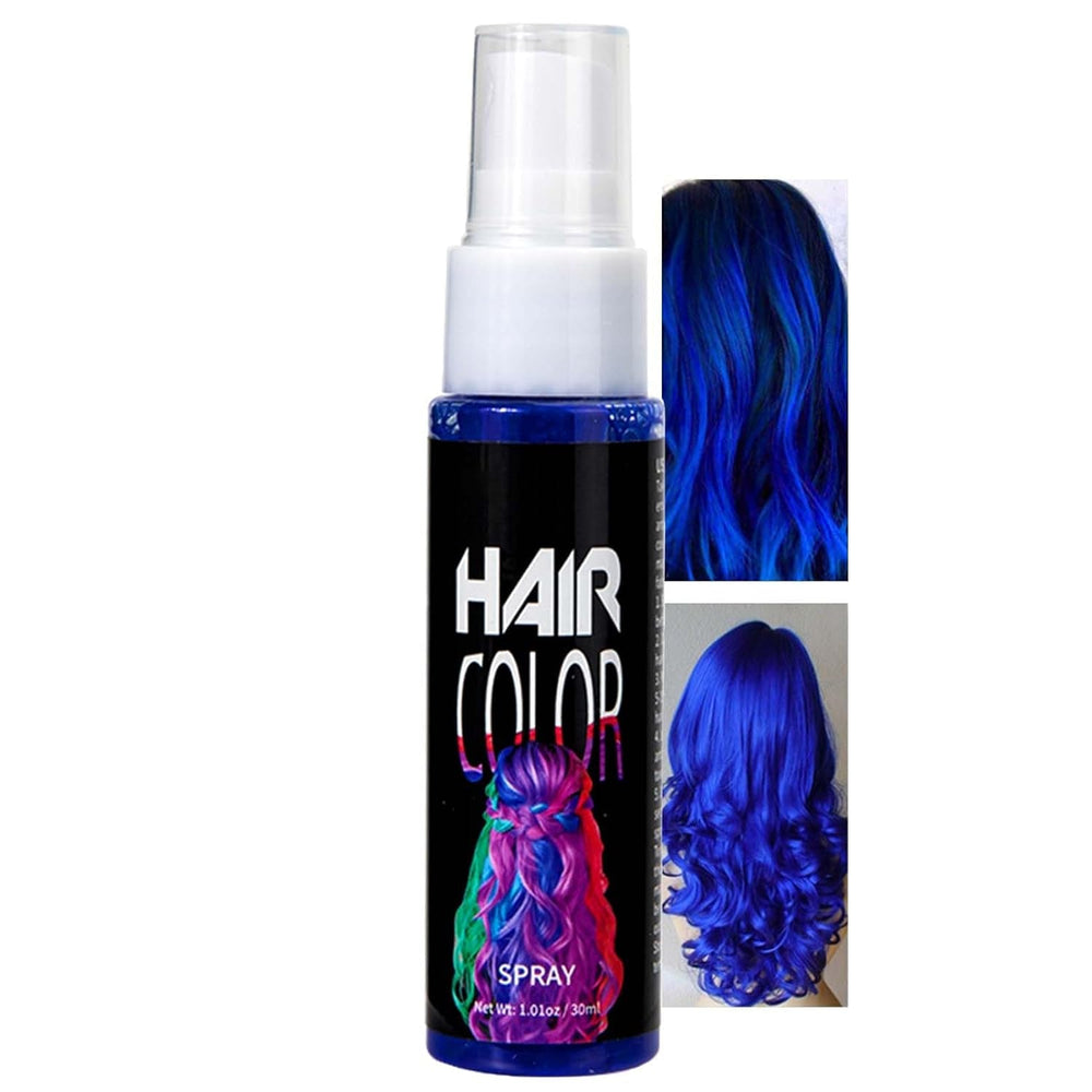 Coloration en laque pour cheveux, teinture pour cheveux en spray rouge temporaire, teinture pour cheveux de couleur rouge, teinture pour cheveux lavable, spray de couleur pour cheveux rouge vif, teinture pour cheveux instantanée, teinture pour cheveux pour carnaval, Halloween, cosplay, fête Naty Shop teinture pour cheveux bleus 30 ml (1 paquet)