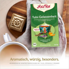 Yogi Tea - Tulsi Serenity Tisane ayurvédique biologique sans caféine Mélange Tulsi "Saint" Basilic Réglisse et Orange Yogi Tea 3 Pack 3X17 Sachets de thé (51 Sachets de thé)
