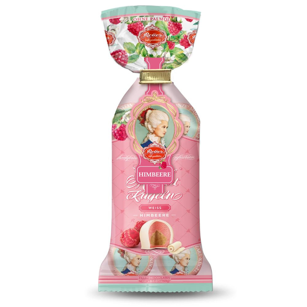 Boules Reber Mozart au chocolat noir, pack de 6 avec pâte d'amande et nougat, vegan - 1 x 120 g