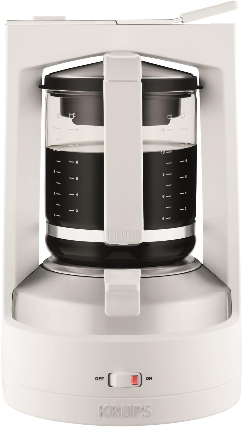 Machine à expresso à filtre Krups T8, 850 watts, arrêt automatique, 8 à 12 tasses, capacité 1 L, filtre permanent, interrupteur marche/arrêt lumineux, facile à utiliser, noir, KM4689