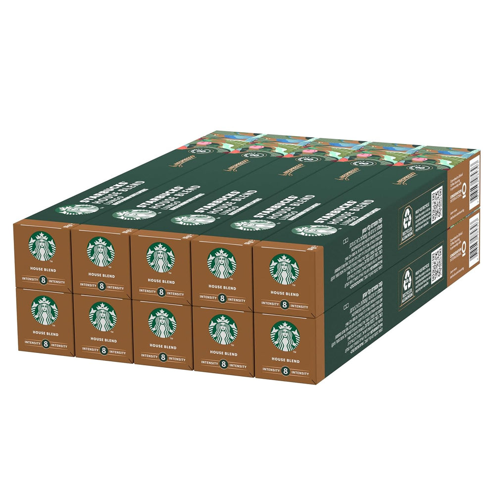 STARBUCKS House Blend de Nespresso, Mittlere Röstung, Kaffeekapseln 10 x 10 (100 Kapseln)