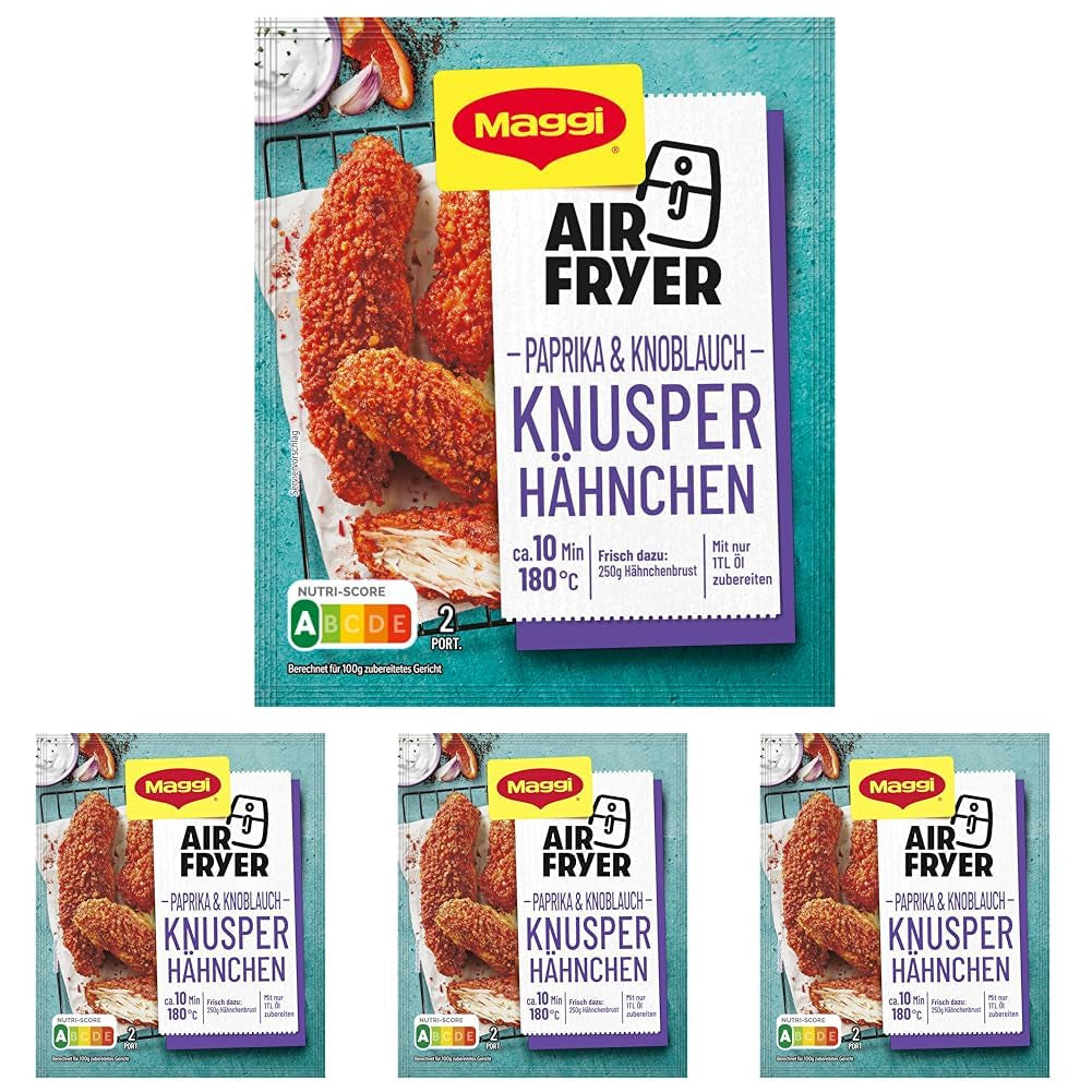 MAGGI Airfryer Knusper Hähnchen - Paprika et Knoblauch, 1er Pack (1 x 39g)