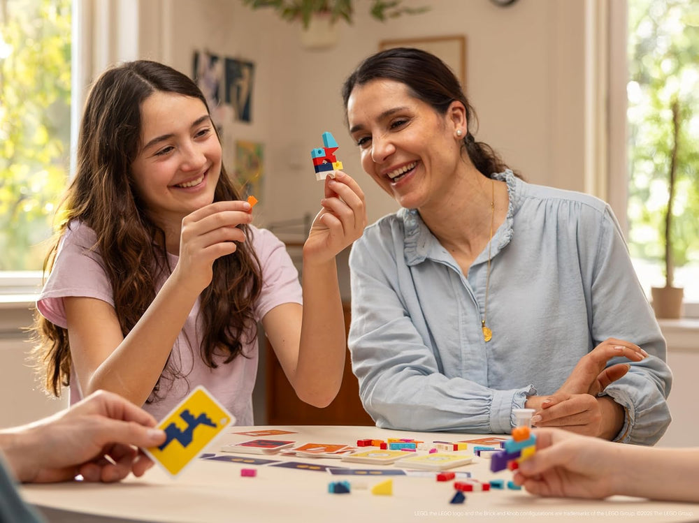 Asmodee Brick comme ça ! Le jeu de fête Lego officiel - Jeux, jeux de société brillants pour les familles, les enfants, les jeunes et les enfants – 15 minutes, pour 2 à 8 joueurs de 7 ans, version allemande