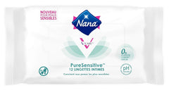 Lingettes nettoyantes Puresensibile, hypoallergéniques, 0% allergène*, parfum, 12 lingettes Lingettes humides bébé Naty Shop