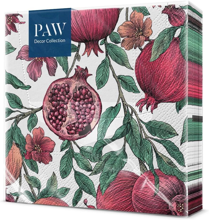 PAW - Șervețele 3 straturi (33 X 33 Cm) I 20 bucăți I Perfect pentru zile de naștere, petreceri, nunți, comuniuni și sărbători I Decorațiuni de masă șervețele de hârtie colorate - Monkey Jungle Fauna & Flora I Monkey Fun