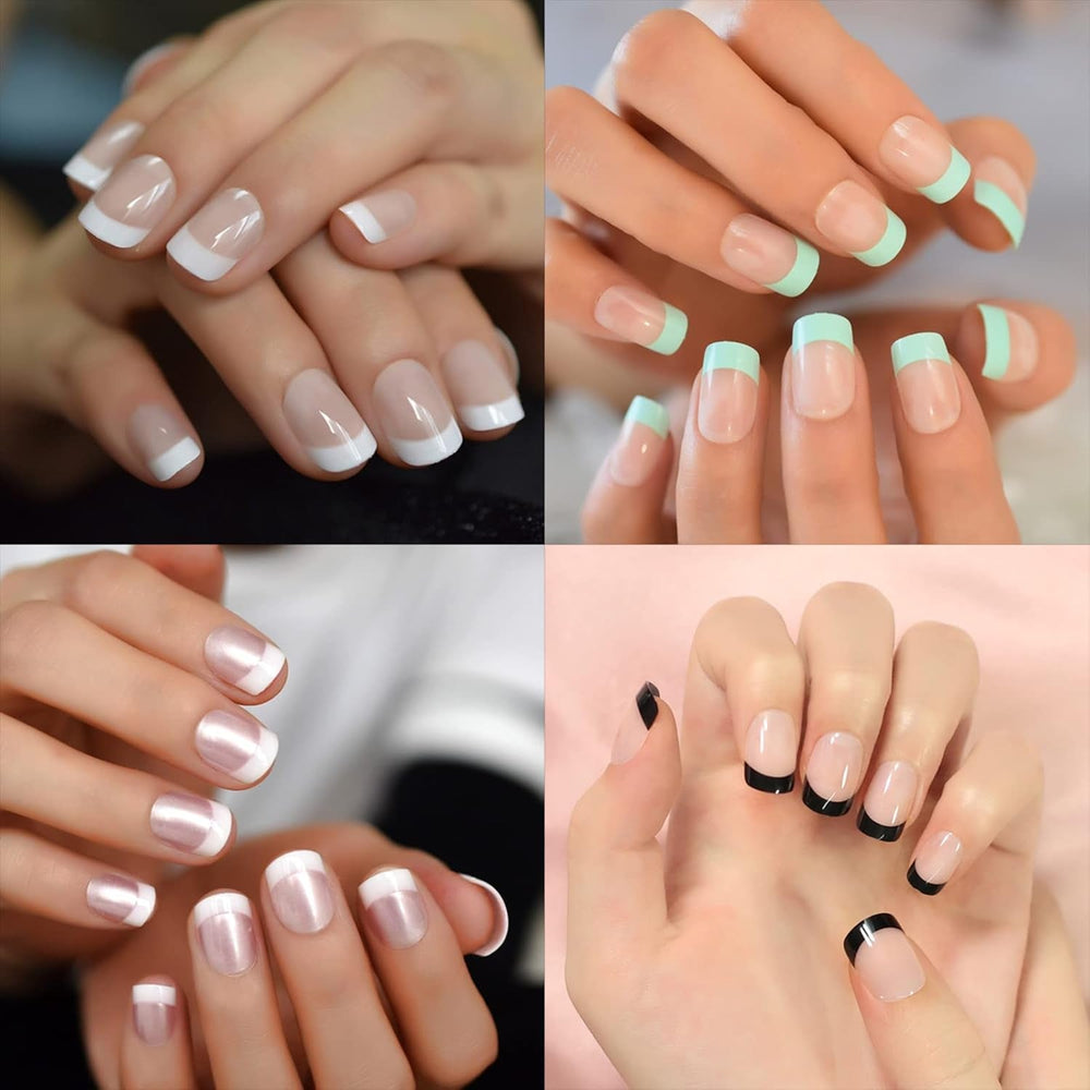 600 pièces ovales courts ongles artificiels 12 tailles demi-couverture acrylique faux ongles conseils ongles artificiels pour manucure femmes salon bricolage (transparent)