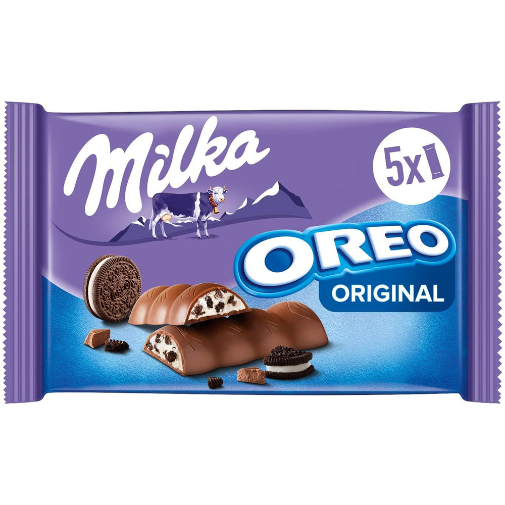 Barres Milka & OREO – Chocolat au lait alpin avec morceaux croquants de biscuits OREO à la crème de lait – 13 x 185g