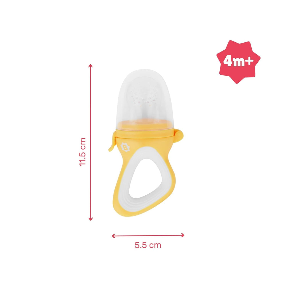 Nourrisseur Badabulle avec housse de protection, poignée ergonomique, apaise les gencives et introduit de nouvelles saveurs, dès 4 mois, sans BPA