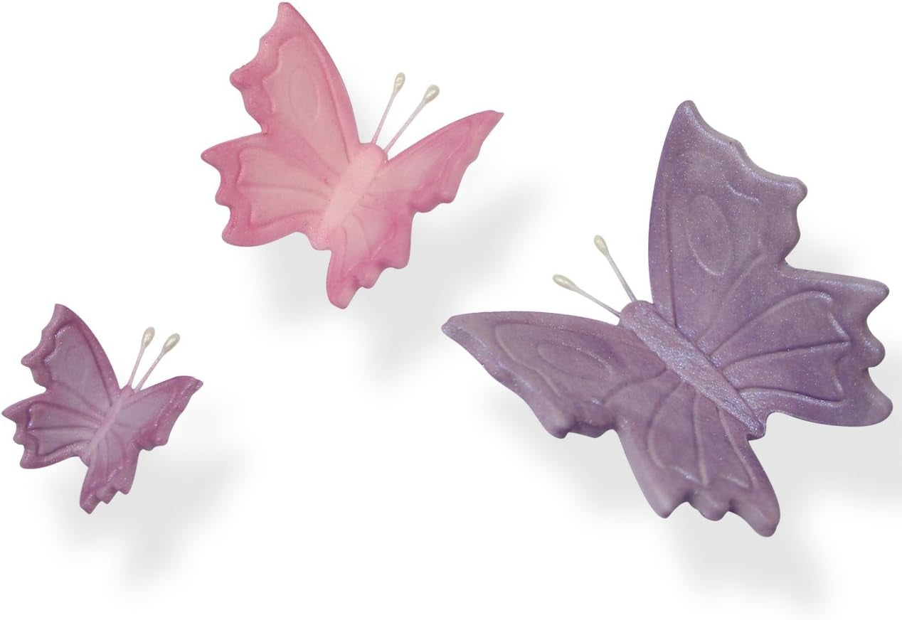 BU910 Emporte-pièce à gaufrer papillon, petit, moyen et grand format, plastique, blanc, 9 x 2 x 9 cm, 1 unité