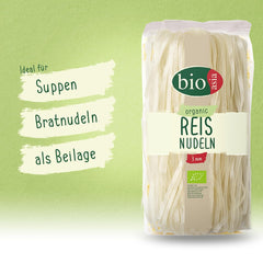 BIOASIA Nouilles de riz biologiques, nouilles asiatiques à la farine de riz 100 % biologique, sans gluten et végétaliennes, 1 x 200 g
