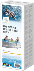 Ensemble piscine Prism Rondo Frame - Ø 305 x 76 cm, gris clair et couverture ronde - Ø 305 cm - Pour cadre métal et Prism