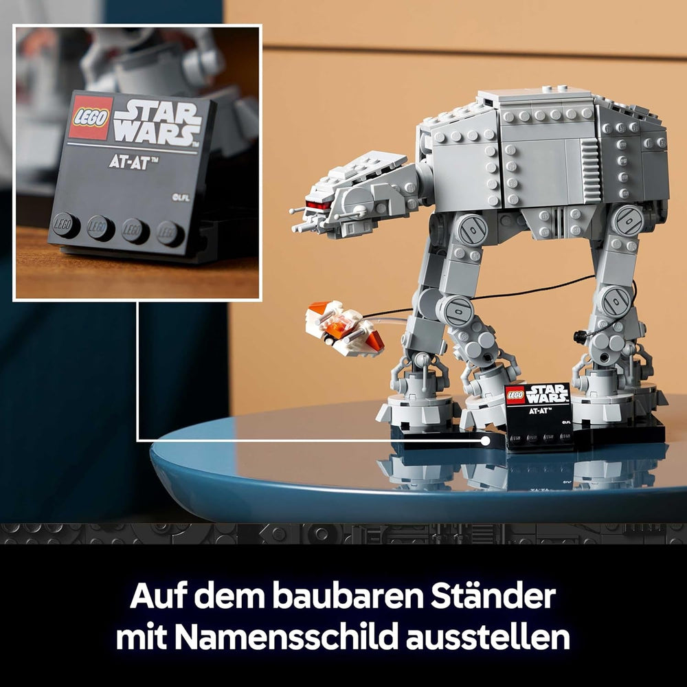 LEGO Star Wars 75440 AT-AT - Modellbau Set für Erwachsene - Mit Snowspeeder, Ständer & Namensschild - DIY Deko fürs Regal - Geschenk zum Vatertag für Fans von Das Imperium schlägt zurück