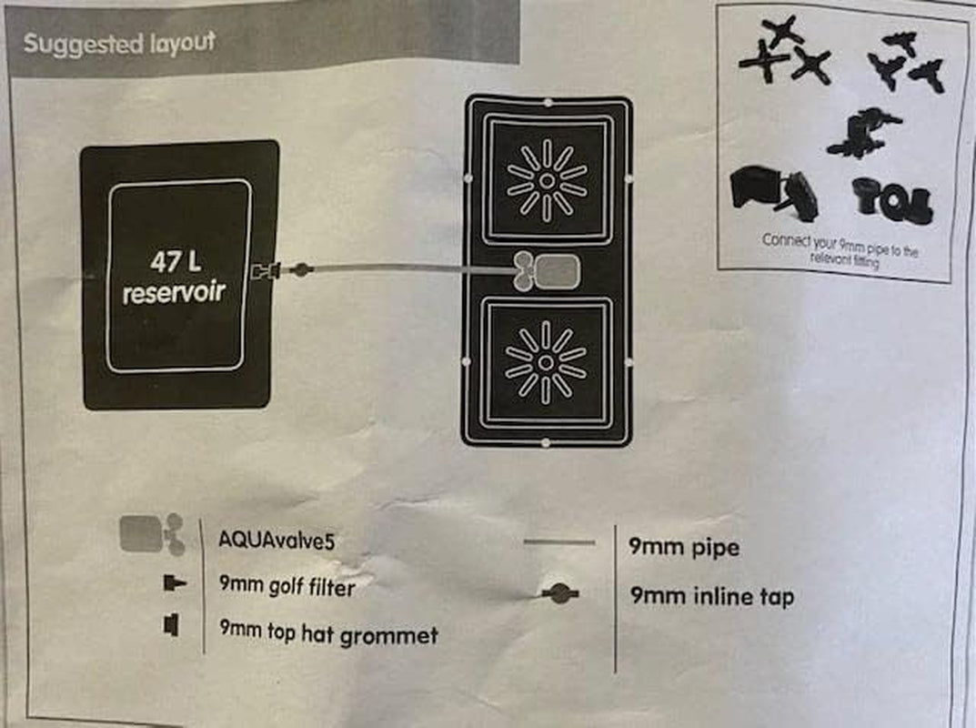 Kit d'irrigation automatique Hydrosystem Easy2grow 2 (2 pots 8,5L)
