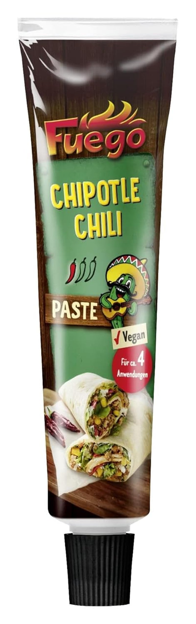 - Pâte de chili chipotle, plats mexicains épicés, pour 4 recettes, végétalien, 1 x 40 g