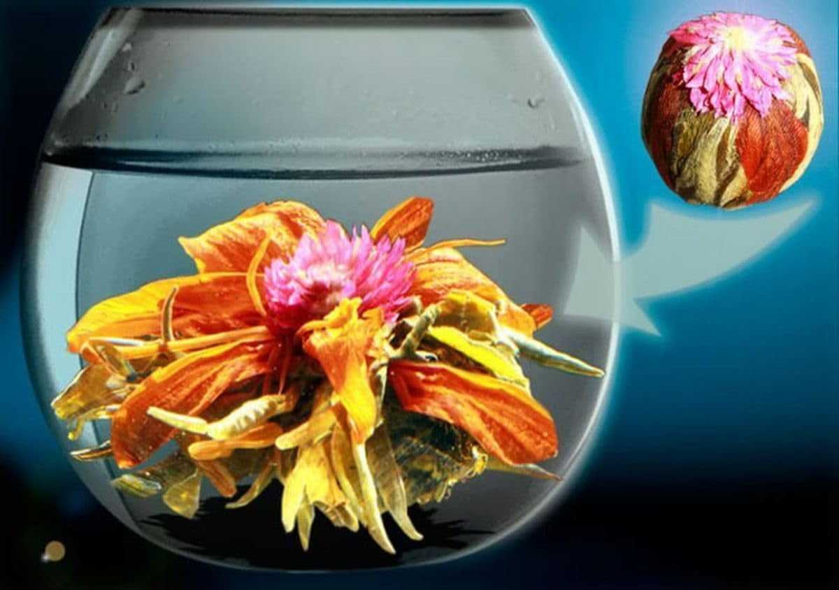 Ceai de flori „Coroana gustului”  1 bucată 6 g | Ceai verde - floare de crin - floare de lichi | Ceai selectat | Green Tea Flowers | Ideal pentru iubitorii de ceai