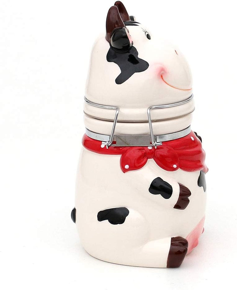 Boîte de rangement en céramique pour vache Dekohelden24, env. 12 x 11 x 20,5 cm, 20 boîtes de conservation alimentaire Naty Shop