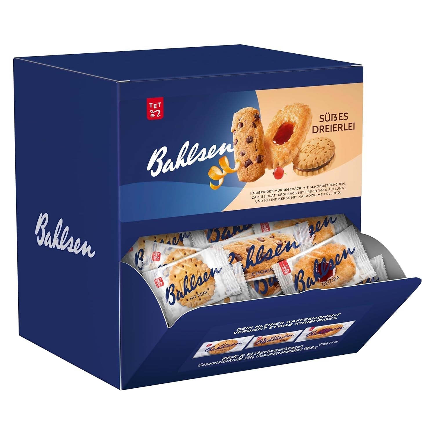 Bahlsen Sweet Trio - Prezentare de tejghea - Amestec cu clasicele Deloba, Chocolate, Hit și Chokini (1 x 988 g)