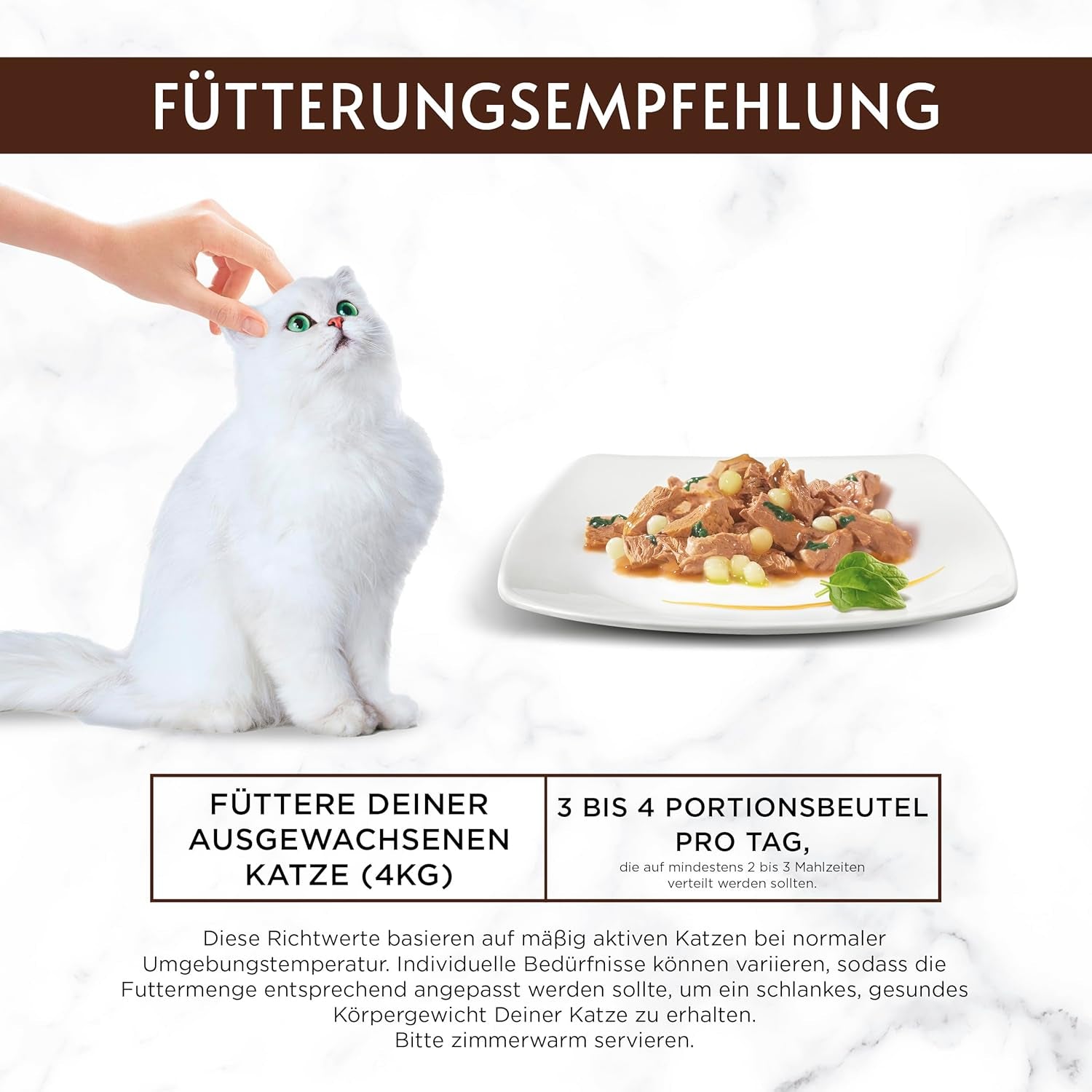 Nourriture humide pour chats Gourmet à la carte avec poulet, épinards et perles de pâtes, paquet de 26 (26 x 85 g)