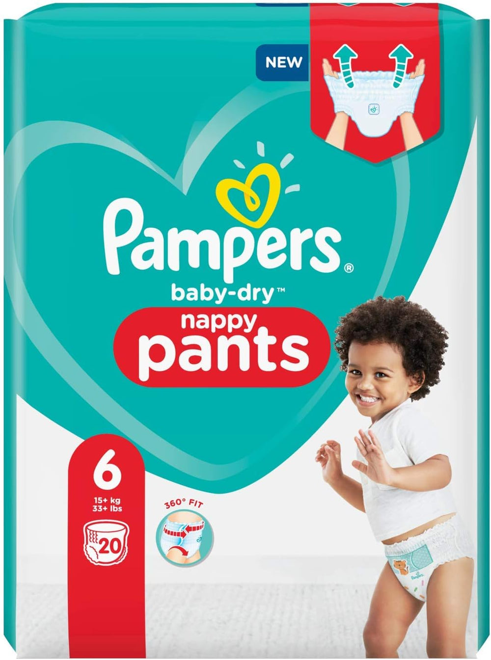 Couches Pampers 81657566 Pantalon Baby-Dry, blanc