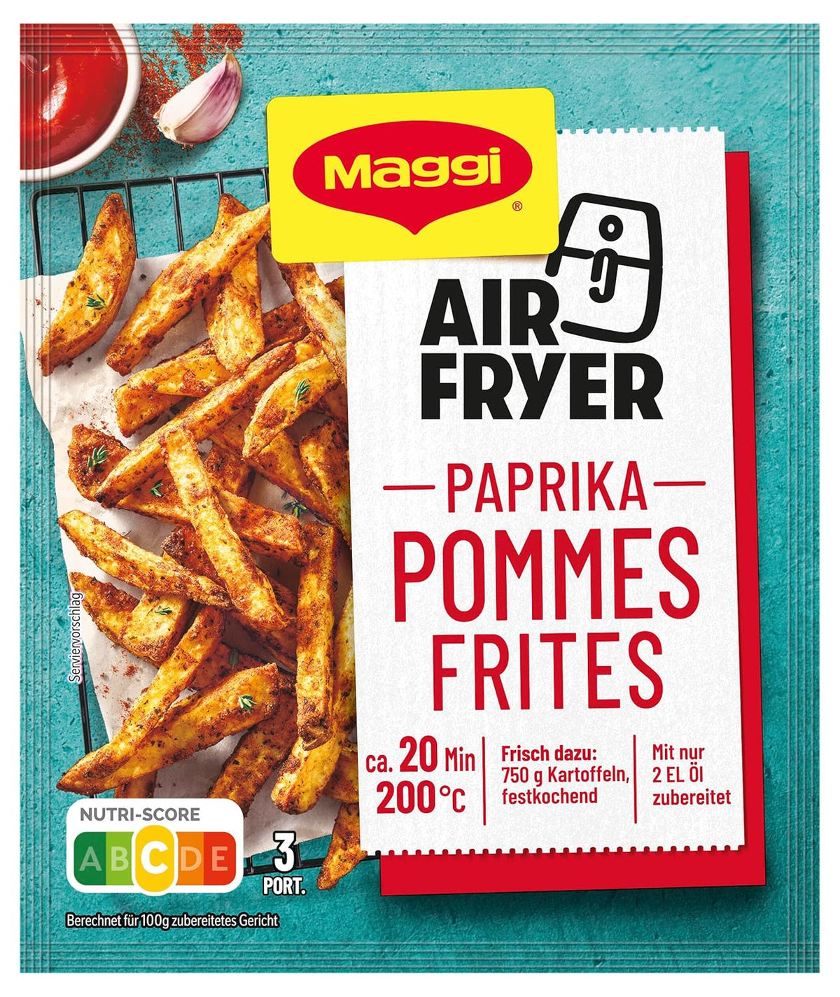 MAGGI Airfryer Pommes Frites - Paprika, 1er Pack (1 x 34g)