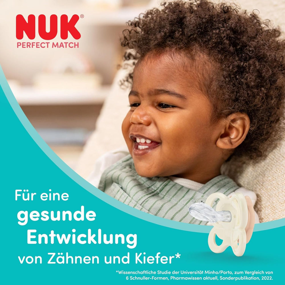 Sucettes NUK Perfect Match Air pour bébés | 0-6 mois | Sucettes orthodontiques qui favorisent la circulation de l'air et préviennent les éruptions cutanées causées par la salive | 95 % d'acceptation par les bébés** | Disney Winnie l'ourson | Paquet de 2