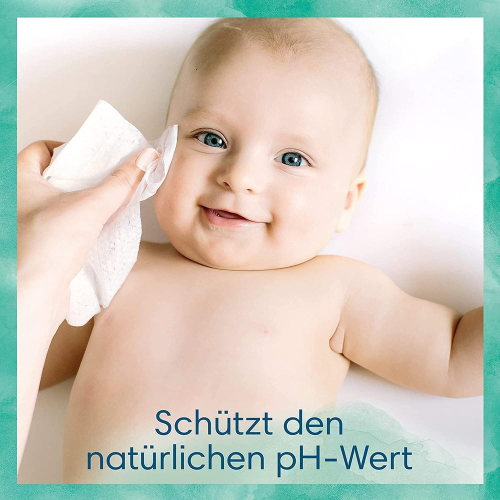 Ensemble de couches Harmonie Aqua Baby taille 1 (2-5 kg, 180 pièces), taille 2 (4-8 kg, 240 pièces), boîte demi-lune et lingettes Aqua Baby, 720 lingettes (15 x 48), kit de démarrage bébé