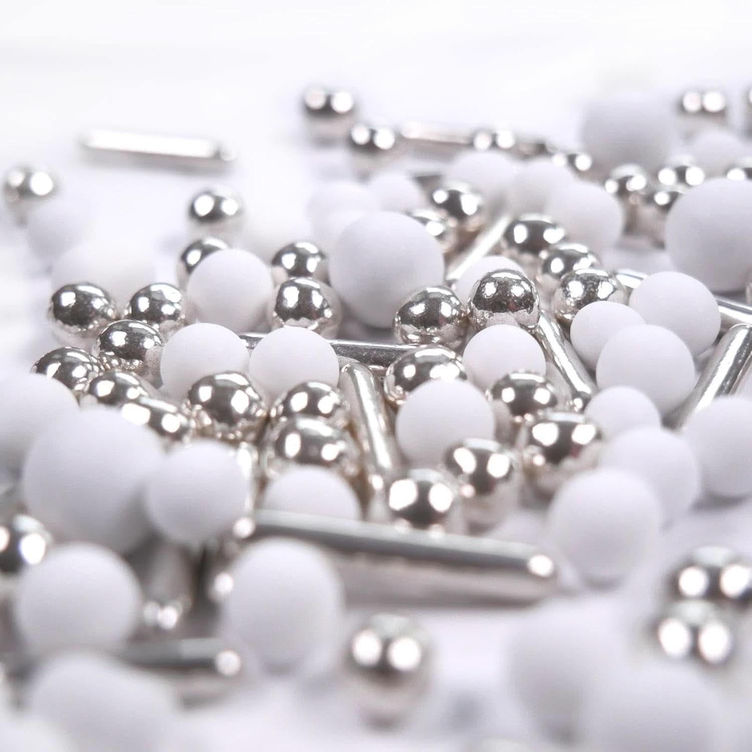 Streusel Hero Chocolate Mix Silver White Sprinkles, 40 grammes Naty Shop