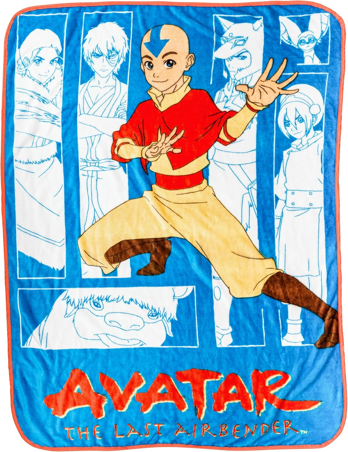 Couverture suspendue Silver Buffalo Garfield, polaire, 114,3 X 152,4 cm Lits et couvertures Silver Buffalo Avatar Le dernier maître de l'air