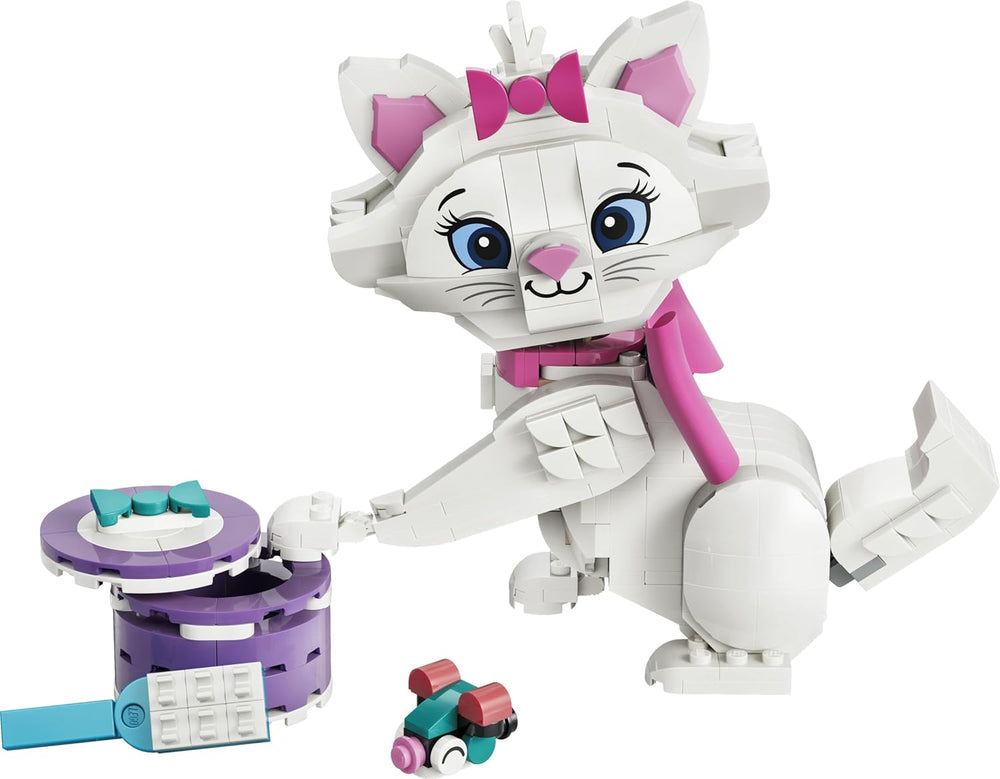LEGO ǀ Disney Aristochats : Bezaubernde Marie - Spielzeug Katzenfigur mit Zubehör - inkl. Boucle textile - Décoration DIY pour enfants - Passe pour les filles à partir de 7 ans et leurs fans - 43286