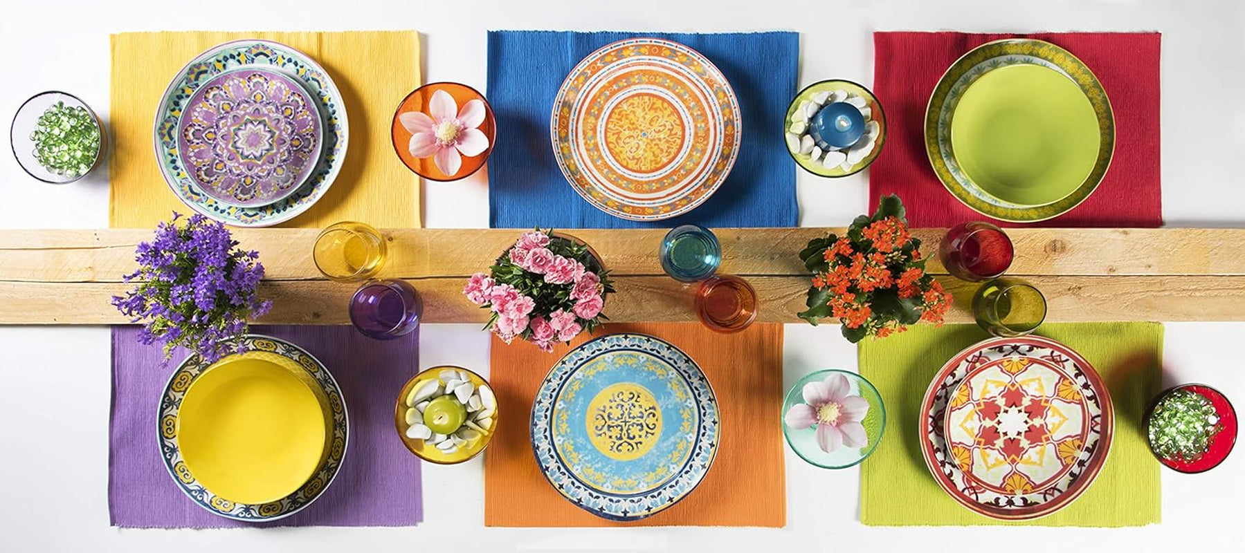 Excelsa ETNO Chic service de table, porcelaine, multicolore, 21 pièces