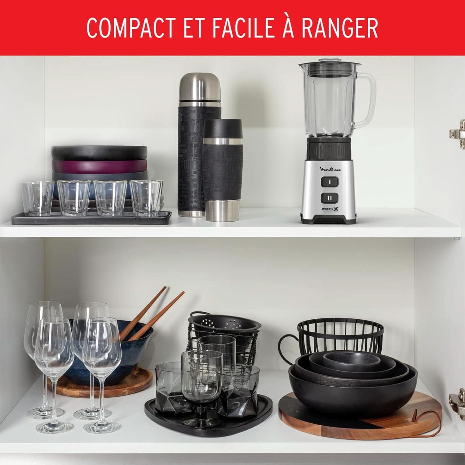 Blender Pulseo LM17GD, 400 W, 4 lames, 700 Ml, récipient Portable 600 Ml cuisine Naty Shop