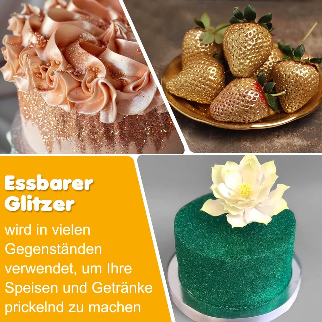 Glitter comestibil, set 6 nuante, 5 grame Glitter Naty Shop