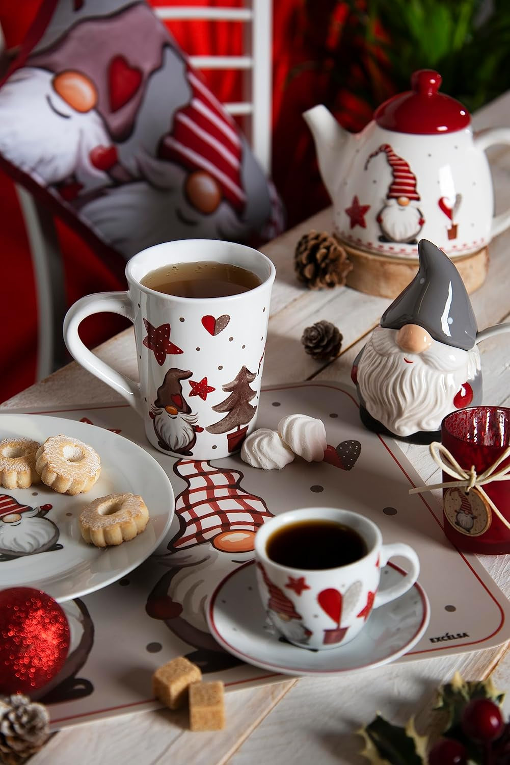 Excelsa Gnomo Pain d'épices/Fromage de Noël, Céramique, 100 ml