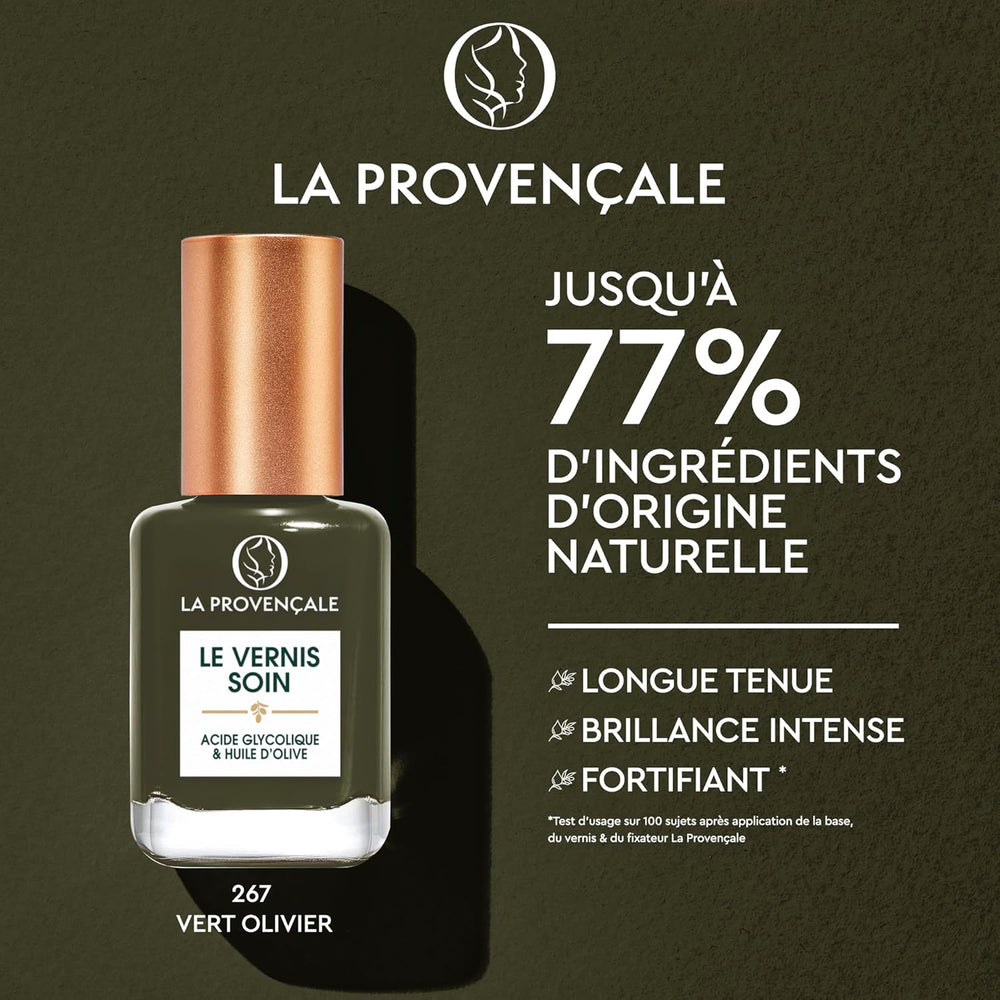 Vernis à ongles Le Vernis Solaire, longue tenue, vert olive